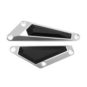 SLIDER ENGINE GUARDS FOR YAMAHA 700 MT-07 2014> ALU CNC SILVER/BLACK (PAIR) -AVOC- 3700948234402