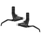 BRAKE LEVERS SET- -FOR MTB- "2 FINGER" SHIMANO ALIVIO/ACERA M421 SILVER/BLACK FOR V-BRAKE (PAIR)