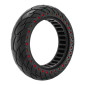PNEU TROTTINETTE PLEIN 10 X 2.50 NOIR POINT ROUGE (SEGWAY NINEBOT MAX G30 SERIES) (JANTE LARGEUR 44mm, DIAMETRE INTER 147mm, DIAMETRE EXTER 240mm) 3700948257531