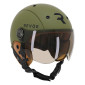 CASQUE VELO ADULTE REVOE PREMIUM URBAIN/CITY KAKI MAT TAILLE 57-58 VISIERE REGLABLE, PROTECTION OREILLE AMOVIBLE (VENDU EN BOITE) COMPATIBLE EBIKE ET TROTTINETTE - HOMOLOGATION EN1078+A1 3760328174445