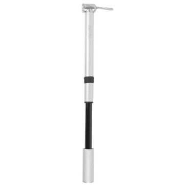 POMPE MINI ROUTE ZEFAL ROAD MINI ALU ARGENT 8BARS L230mm VP/VS 117g POUR PNEU SECTION 25 à 32mm AVEC CLIPS FIXATION 3420586601120