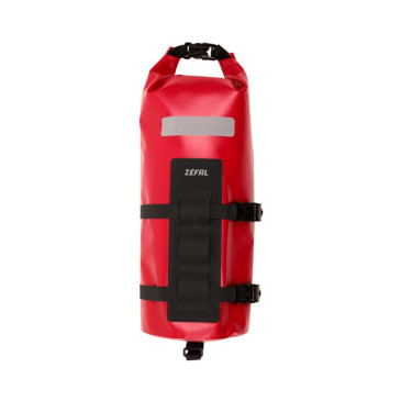SACOCHE DE FOURCHE VELO ZEFAL Z ADVENTURE FORK PACK ROUGE FIXATION SANGLES AUTO AGRIPPANTES (Lg36.5cmxD15 - 6LITRES) 3420586601083