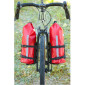 SACOCHE DE FOURCHE VELO ZEFAL Z ADVENTURE FORK PACK ROUGE FIXATION SANGLES AUTO AGRIPPANTES (Lg36.5cmxD15 - 6LITRES) 3420586601083