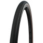 PNEU GRAVEL 700 X 45 SCHWALBE G-ONE ALLROUND NOIR/FLANC BRONZE TS (45-622) RENFORT RACE GUARD TUBELESS/TUBETYPE COMPATIBLE VAE 4026495901987