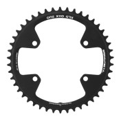 CHAINRING FOR GRAVEL BIKE- 4 Arms- 46 Teeth SINGLE- ONE X110 TYPE SHIMANO GRX RX600-RX810 BLACK- TA 10/11 Speed 3662458017824