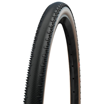 PNEU GRAVEL 700 X 45 SCHWALBE G-ONE RS NOIR/BEIGE RENFORT V-GUARD TS (45-622) TLE TUBELESS/TUBETYPE COMPATIBLE VAE 4026495905558