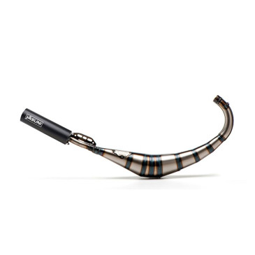 EXHAUST FOR 50cc MOTORBIKE- YASUNI R2 VARNISHED FOR DERBI 50 SENDA/BETA 50 RR/RIEJU 50 MRT, SMX, MRX, RR/MBK 50 X-LIMIT/YAMAHA 50 DTR (LOW MOUNTING) (BLACK SILENCER) -TUB810TB- 8404010063994