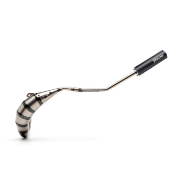 EXHAUST FOR 50cc MOTORBIKE- YASUNI CROSS HM VARNISHED FOR DERBI 50 SENDA 2000>, SENDA R-SM-DRD-BLACK DEVIL/GILERA 50 SMT, RCR/BULTACO 50 ASTRO, LOBITO (TOP MOUNTING) (BLUE SILENCER) -TUB233TR- 8404007063495