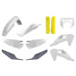 FAIRINGS/BODY PARTS FOR HUSQVARNA 250, 450 TE, 250, 350 FE 2020> White /Grey/yellow- (OEM color) (10 parts kit) -POLISPORT-