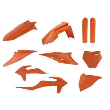 FAIRINGS/BODY PARTS FOR KTM 125, 250 SX, 250, 450 SX-F, 250 XC, 250, 450 XC-F 2019> ORANGE KTM (10 parts kit) -POLISPORT-