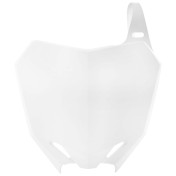 MX FRONT NUMBER PLATE - POLISPORT FOR SUZUKI 250 RMZ 2010>2018, 450 RMZ 2008>2017 WHITE 5604415054495