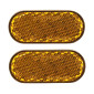 REFLECTEUR / CATADIOPTRE VELO FIXATION LATERALE ORANGE ADHESIF - 50X22 (VENDU A LA PAIRE) 3700948244555
