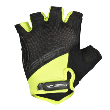 GANTS VELO COURT GIST D-GRIP GEL ETE JAUNE FLUO L (PAIRE SUR CARTE) AVEC VELCRO -5511