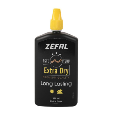 LUBRIFIANT VELO CHAINE ET DERAILLEUR ZEFAL SECHE DRY WAX POUR CONDITION SECHE OU POUSSIEREUSE (BURETTE 120ml) 3420589612017