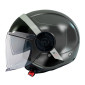 HELMET-OPEN FACE MT VIALE SV 68 SOLID- DUAL SCREEN- MATT GREY XS (ECE 22.06)