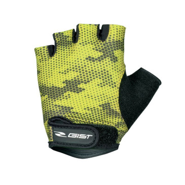 GANTS VELO ENFANT/KID COURT GIST ETE JAUNE FLUO/NOIR XS (PAIRE SUR CARTE) AVEC VELCRO -8158