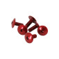 ROUND HEAD SCREW for BODY PARTS - Ø 6 x 15 mm RED (sold per 6) 7421083691818