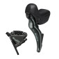 FREIN A DISQUE ROUTE HYDRAULIQUE SHIMANO TIAGRA AVANT 2x10V. R4725 DOUBLE NOIR (LEVIER/MANETTE AVEC ETRIER +DURITE ASSEMBLE 1000mm) 4550170449834