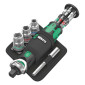 CLIQUET WERA 8009 ZYKLOP TETE ORIENTABLE COMBINEE DOUILLE 3/8 ET TOURNEVIS 1/4 (AVEC RESERVE D'EMBOUT INTEGREE) NOIR/VERT (SET 18 PIECES) -MARQUE ALLEMANDE POUR LES ATELIERS- 4013288223050