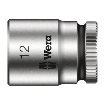 WERA 8790 HMA ZYKLOP SOCKET 1/4 Ø 12 mm (Sold per unit) -German tools for workshop. 4013288120182