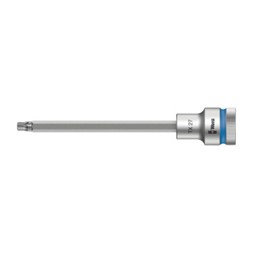 WERA 8767 HF ZYKLOP TORX SOCKET 1/2 Ø 27 mm Long 140 mm (Sold per unit) -German tools for workshop.