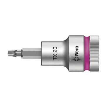 WERA 8767 HF ZYKLOP TORX SOCKET 1/2 Ø 20 mm Long 60 mm (Sold per unit) -German tools for workshop.