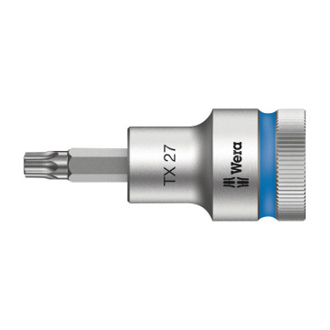 WERA 8767 HF ZYKLOP TORX SOCKET 1/2 Ø 27 mm Long 60 mm (Sold per unit) -German tools for workshop.