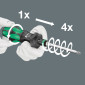 TOURNEVIS PORTE EMBOUT WERA KOMPAKT TURBO 1/4 AVEC EMBOUT VISSAGE NOIR/VERT (MANDRIN A SERRAGE RAPIDE) (SET 19 PIECES) -MARQUE ALLEMANDE POUR LES ATELIERS- 4013288214614