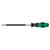 TOURNEVIS A TETE FLEXIBLE WERA 391 6 PANS DIAM 8 mm NOIR/VERT (VENDU A L'UNITE) -MARQUE ALLEMANDE POUR LES ATELIERS- 4013288004727