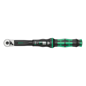 CLE DYNAMOMETRIQUE WERA CLICK TORQUE C1 CARRE 1/2 SERRAGE DE 10 A 50 Nm NOIR/VERT (DEBRAYABLE) (VENDU A L'UNITE) -MARQUE ALLEMANDE POUR LES ATELIERS- 4013288193216