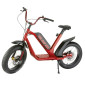 DRAISIENNE ELECTRIQUE RMS E-DRAIS MAX ROUGE RAL 3020 MOTEUR 350 W HOMOLOGUE NF EN 14764 (GARDE-BOUE EN OPTION) (DIM 1,65x0,83x1,18m) -MADE IN FRANCE-