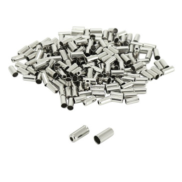 EMBOUT DE GAINE DERAILLEUR 4 mm - LONG 10 mm METAL (SACHET DE 200) -FIBRAX- 5027373553242