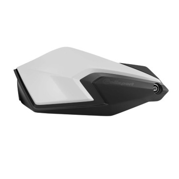 POLISPORT WRAP-AROUND CLOSED HANDGUARDS - S-DUAL WHITE/BLACK (INCLUDING UNIVERSAL MOUNTING KIT) 5604415127595