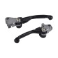 LEVIER DE FREIN/EMBRAYAGE MOTO OFF ROAD RETRACTABLE/PIVOT INCASSABLE YAMAHA 125-250 YZ 2015>, 250-450 YZ F 2009>, 250 YZ FX 2020>, 450 YZ FX 2019> NOIR (PAIRE) -POLISPORT- 5604415130373