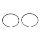 PISTON RING FOR SCOOT - AIRSAL for MBK 50 BOOSTER, STUNT/YAMAHA 50 BWS, SLIDER (For cast iron cylinder) (PAIR) 8434829012661