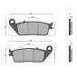 PLAQUETTE DE FREIN MALOSSI SPORT POUR BMW 600 GT, 650 SPORT 2012>, C EVOLUTION AV-AR / HONDA 350 ADV 2021> AV 3700948264966