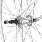 ROUE ROUTE 700 ELAN ARRIERE CFX ARGENT MOYEU ALU ROUE LIBRE 7/6V. AVEC ECROUS 32 RAYONS GALVA JANTE 13C 3660429011338
