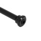 AXE TRAVERSANT / BLOCAGE ROUE ARRIERE BLACKBEARING FILETAGE M12 x 1.5 mm NOIR (228.5 mm HORS BUTEE DONT FILETAGE 19 mm) AVEC ECROU 3760290197428