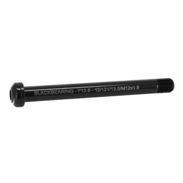 AXE TRAVERSANT / BLOCAGE ROUE AVANT BLACKBEARING FILETAGE m12x1.5mm 12X100 NOIR (121mm HORS BUTEE DONT FILETAGE 13.5mm) 3760365230357