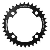 CHAINRING FOR EBIKE- SINGLE- 34 Teeth Ø104 BLACK ALUMINIUM- 7075 STRONGLIGHT 4 ARMS (FOR SHIMANO E-STEP 6100 /7000 / 8000) TECHNOLOGY NARROW WIDE 3700223722945