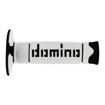 GRIP- DOMINO ORIGINAL- OFF ROAD A260 White/black CLOSED END 120mm (PAIR) 8033900034143