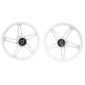 WHEEL SET 17" (BERNARDI TYPE) FOR PEUGEOT 103 MVL, VOGUE- White (PAIR) -SELECTION P2R- 3701213428274