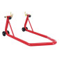 LEVE/BEQUILLE STAND MOTO P2R ARRIERE UNIVERSEL MONOBLOC ACIER ROUGE AVEC SUPPORT EN V (TUBE DIAM 38 mm) (CHARGE MAXI 295 kg) 3700948219270