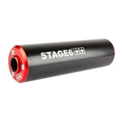 SILENCIEUX STAGE 6 ALU DIAM 60mm NOIR/ROUGE (PASSAGE DROIT) 4051272002083