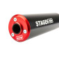 SILENCER - STAGE 6 ALUMINIUM Ø 60mm Black/red (Right mounting)