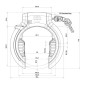 ANTIVOL VELO FER A CHEVAL AXA IMENSO GRANDE OUVERTURE 75mm NOIR (SANS FIXATION) - COMPATIBLE PLUG ULC- SECURITE NIVEAU 12/15 (CLE PRISONNIERE) 8713249305486