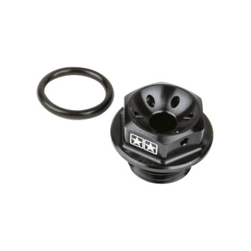 OIL CAP FOR 50cc MOTORBIKE STAGE 6 FOR MINARELLI 50 AM6/MBK 50 X-POWER, X-LIMIT/YAMAHA 50 TZR, DTR/PEUGEOT 50 XPS, XR6/RIEJU 50 RS1, SMX/BETA 50 RR/APRILIA 50 RS -Black -