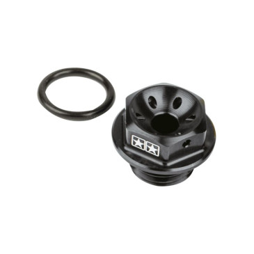 OIL CAP FOR 50cc MOTORBIKE STAGE 6 FOR DERBI 50 SENDA, GPR - BLACK - 4051272005206