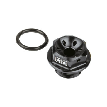 OIL CAP FOR 50cc MOTORBIKE STAGE 6 FOR DERBI 50 SENDA, GPR - BLACK -