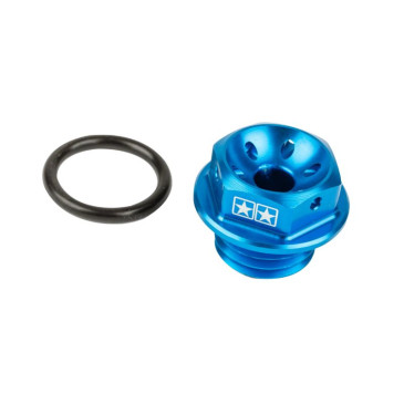 OIL CAP FOR 50cc MOTORBIKE STAGE 6 FOR DERBI 50 SENDA, GPR -BLUE-